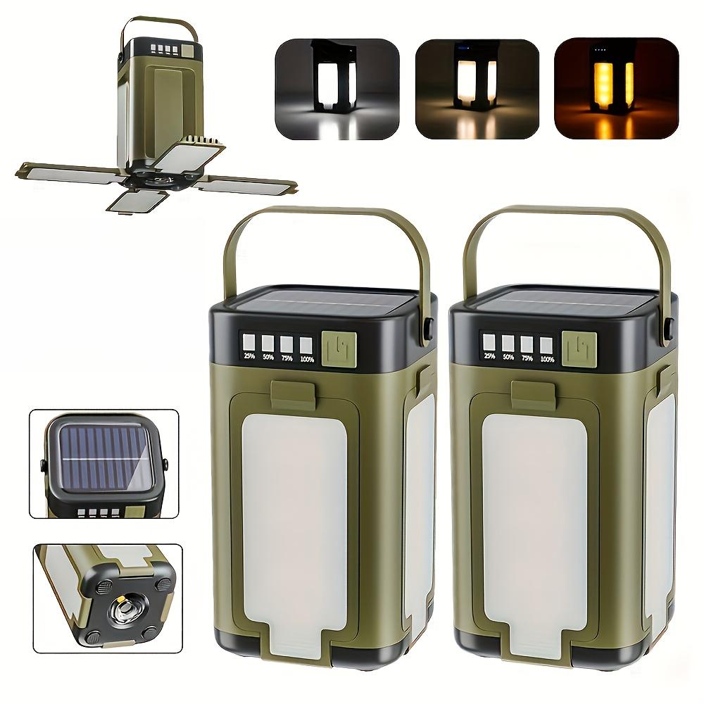 Wiederaufladbare Solar-Grilllampe Camping-Handlampe Tragbare Hängezeltlampe Faltbares Kleeblatt Camping Grillen Angeln