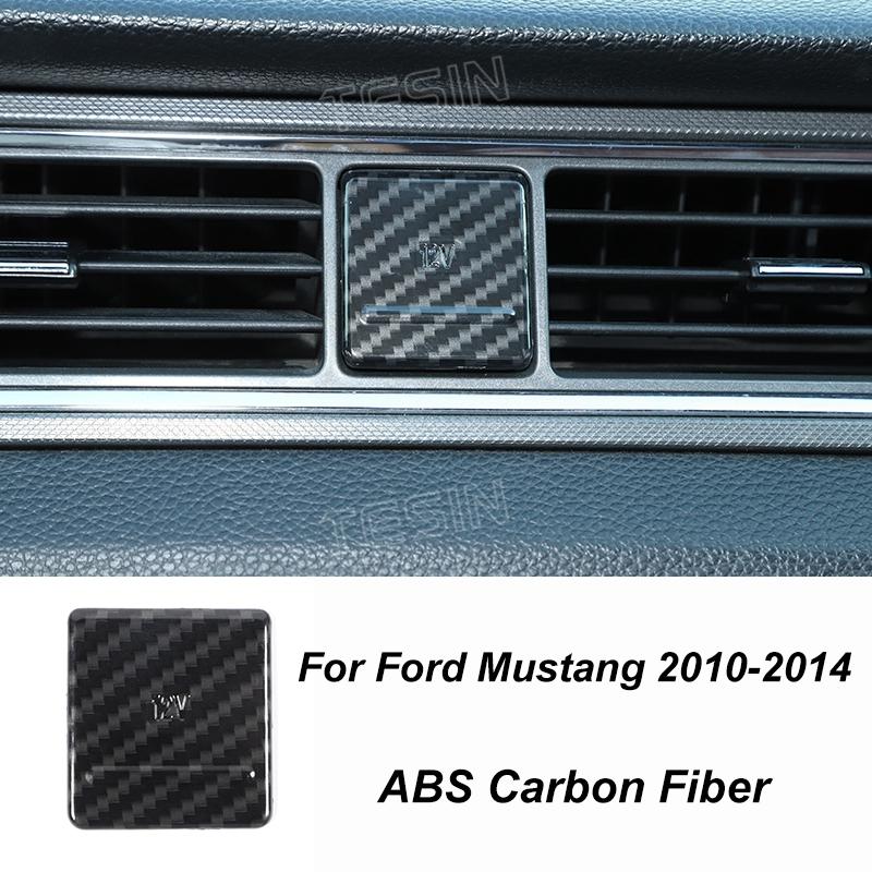 TESIN Autocolante de acoperire pentru decorațiuni interioare din fibră de carbon pentru Ford Mustang 2009 2010 2011 2012 2013 2014 Exterior