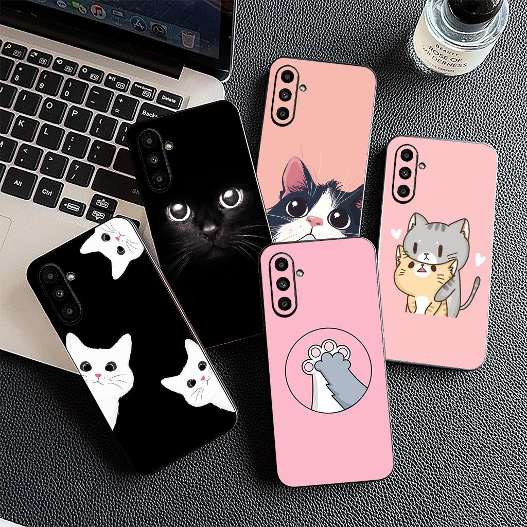 Phone Cover for Apple iPhone 17 Air 12 13 Pro Max Mini ProMax 7 + 8 Plus 7+ 8+ Soft Silicone Case Eyes Cat Meow Kitten Paw