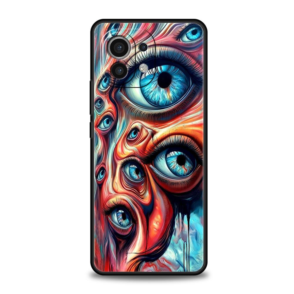 Spooky Scary Red Eye Phone Case Cover for Xiaomi Mi 17 Pro Max 15 14 13 12 11 Ultra 15T 14T 13T 12T 11T Pro Lite Soft TPU Shell