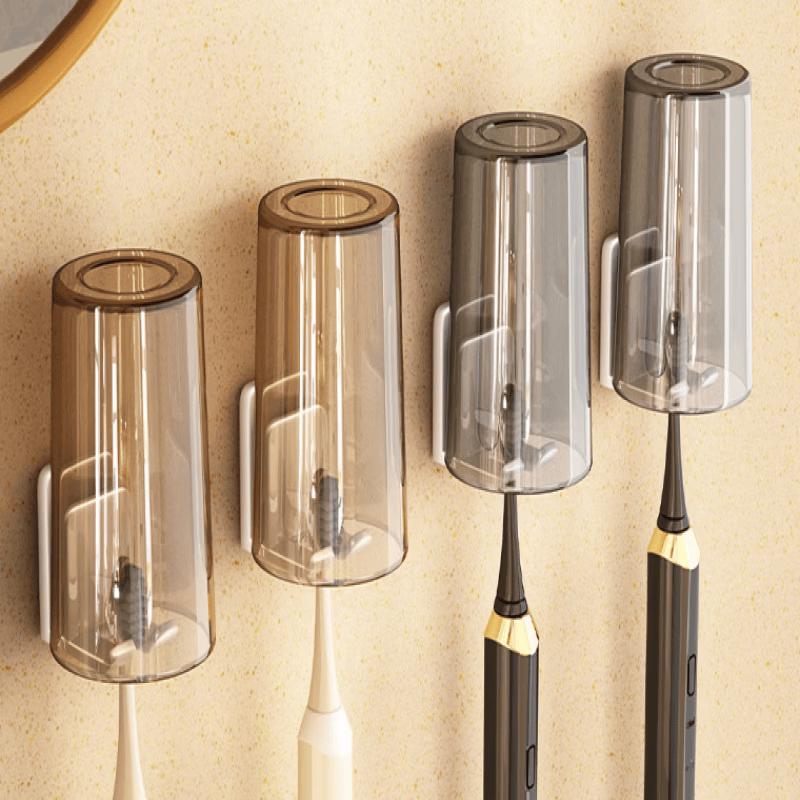 MDNG Wall-Mounted Toothbrush Holder with Lid