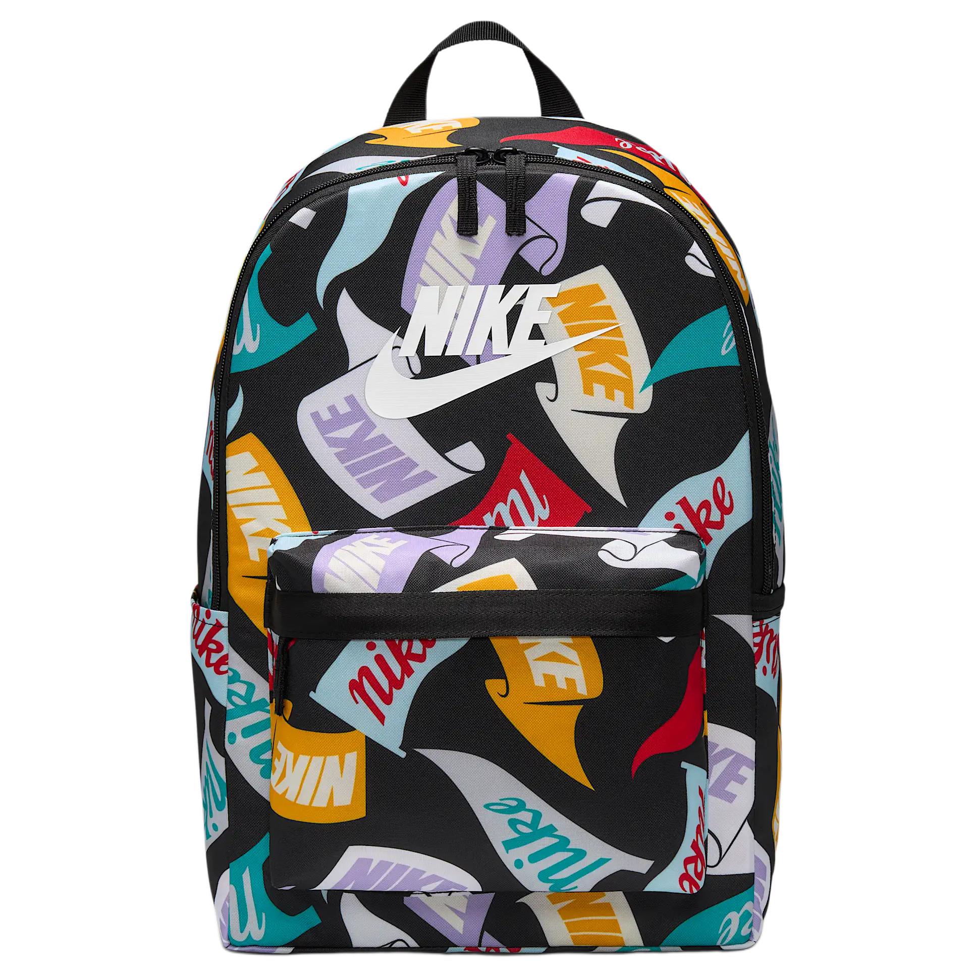 

Nike Heritage Polyester Backpack Regular Unisex Black & Multicolor Casual HJ8322-010 разноцветный/чёрный