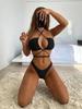 2021 Women's Sexy Solid Color Bandage Bikini Swimsuit - Split Design 9942
