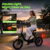 U4 Electric Bike 10.4Ah Battery 25KM/H Max Speed Front Suspension Disc Brake 3-Speed Modes 55+ Miles Range Compact Electric Bicycle with 16'' Tires