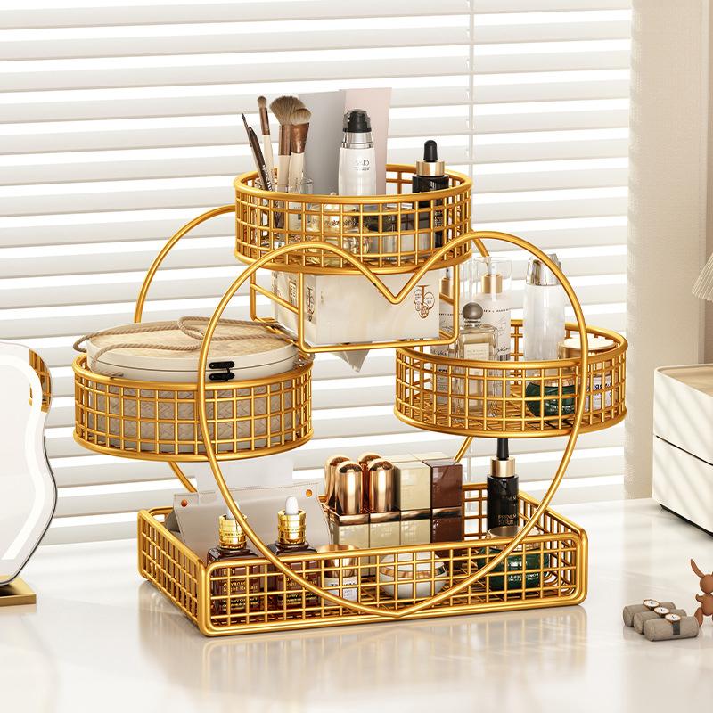 Cosmetic Storage Rack Desktop Storage Box Dressing Table Multi-layer Skin Care Storage Rack Bathroom Washbasin Shelf