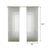 White Sheer Voile Window Curtain with Ring Top for Kitchen, Bedroom and Living Room (2 Panel,55''