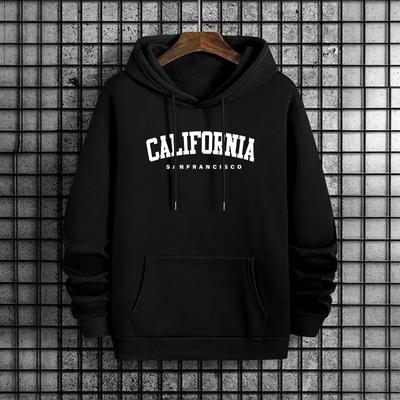 Pánská trendy ležérní mikina s kapucí Podzimní zimní oblečení Nejnovější kalifornská pánská mikina s kapucí Městský Streetwear Top Móda Hip Hop mikina s kapucí