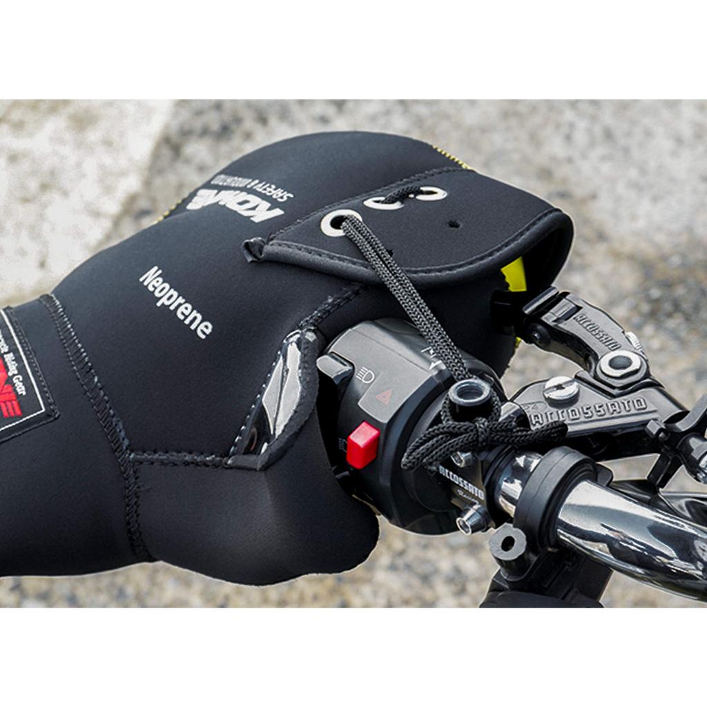 Komine Motorcycle Neoprene Handlebar One Size Fits 345 (KOMINE) Warmer/Handlebar Cover, Black/Orange, All, AK-021