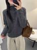 Women's Jacquard Half-High Collar Knit Sweater - Soft, Skin-Friendly Pullover, Popular In Live Broadcasts