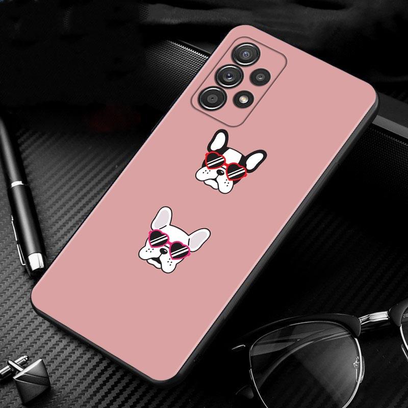 Silicone Case For Samsung Galaxy A51 A12 A21s A71 A52 A31 A32 A02s A72 A11 A41 A22 A01 A51 5G A02 F42 Cover French Bulldog