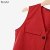 ZANZEA Women Sleeveless Vest Tops and Shorts Summer Two Piece Suit Sets