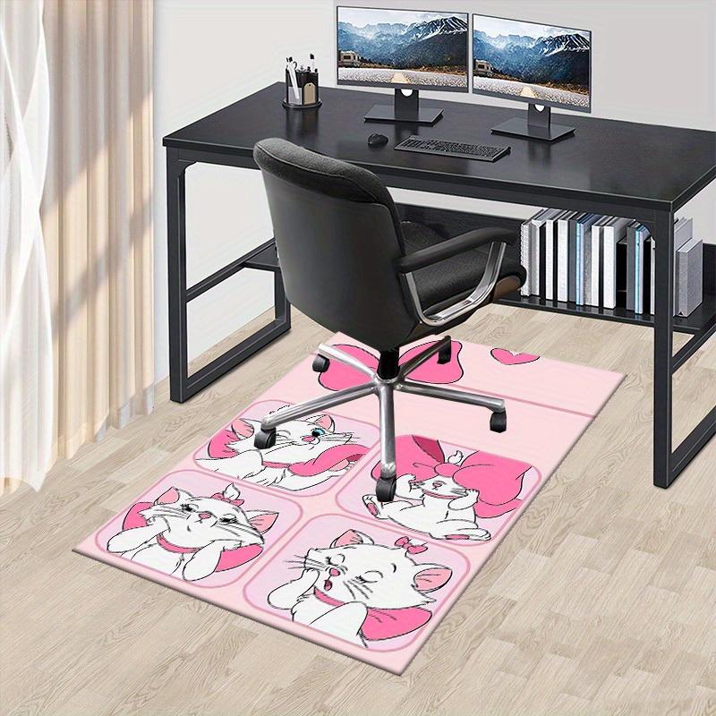 1pc, Pink Bowknot Cat Rug - Cute Cartoon Home Decor for Room, Office Carpet, Chair Cover, Outdoor Mat, Gift IdeaP203