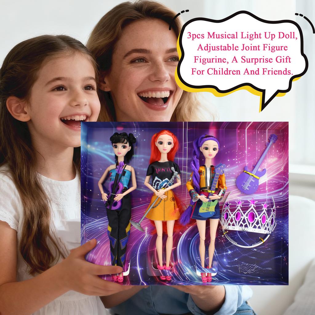 3pc Articulated Dolls, With Realistic Character Designs, Make A Delightful Surprise Gift For Children And Friends.