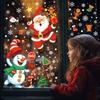 Christmas electrostatic glass stickers shopping mall window snowflake scene layout decoration stickers
