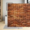 Seamless Brick Wall Building Shower Curtain Waterproof Bathtub Polyester Fabric Bathroom Curtains With Hooks Home Decor Screen