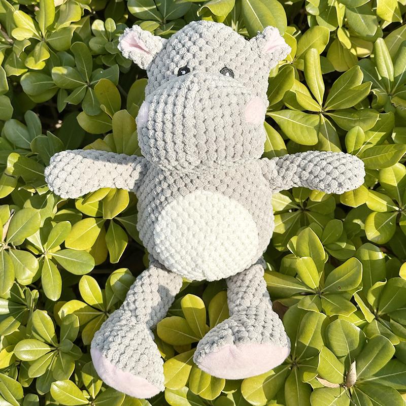 Pet dogs squeeze and squeak, rhinoceros, elephant, monkey, plush toys accompany all kinds of dogs, big, medium, small