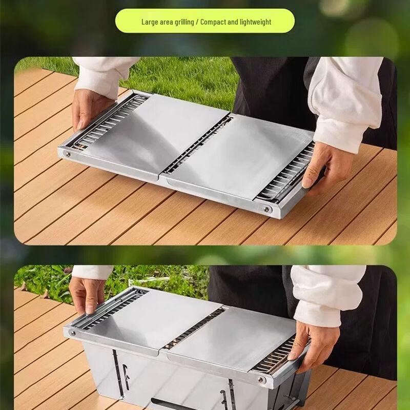 Explorer Portable Folding Stainless Steel BBQ Grill
