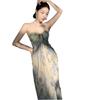 French Suspender Dress Women's Summer Mesh Printing Temperament Shows Thin Long Seaside Vacation Skirt Shows Figure Dress Skirt