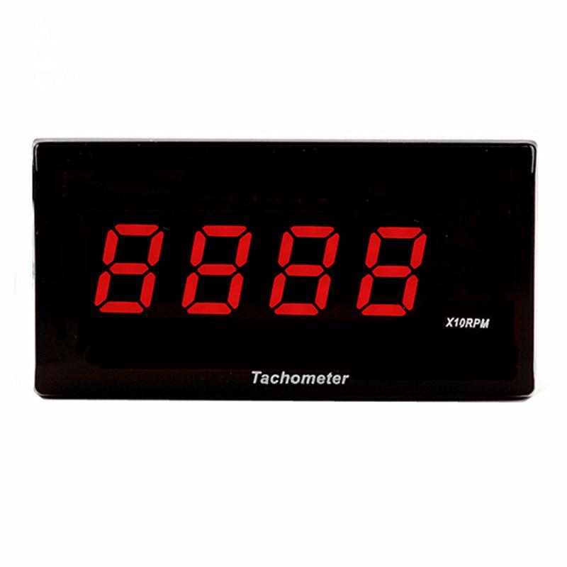 Motorcycles Mini Red Lcd Tachometer Gauge Tach Hour Meter 0~20000 Rpm Universal