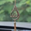 1 Piece Of Droplet Shaped Metal Rhinestone Inlaid Car Ornament Car Rearview Mirror Decoration