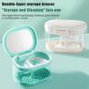 2 In 1 Multi-Layer Denture Retainer Case With Lid No-Leak Denture Bath Box Orthodontic Retainer Braces Storage Soaking Container
