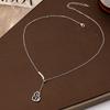 Gourd hollow design sense new national style fashion exquisite pearl inlaid zirconium neck chain simple high-end exquisite temperament niche