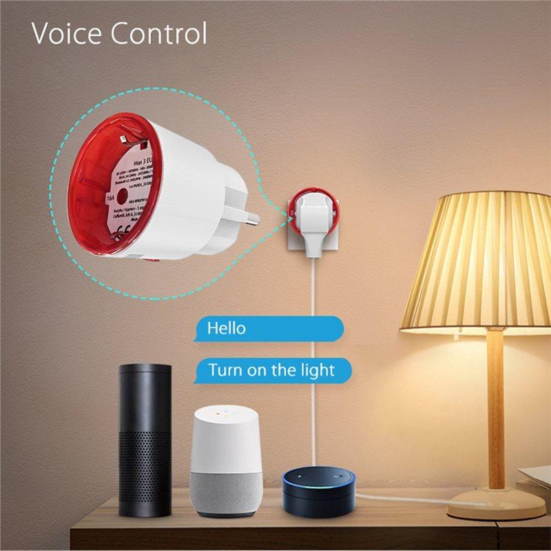 Tuya Wifi Smart EU Plug 16A With Power Monitoring Function Wireless App Voice Remote Control For Alexa Google Home B