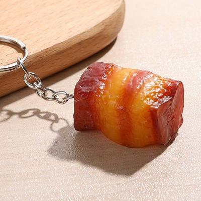 Key Roast Chicken Chicken Wings Drumstick Pork Belly Bag Pendant Fashion Jewelry Fast Food Key Ring Simulation Food Keychains