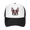 Denim-Kappe, Boston Terrier-Hund, Baseball-Dad-Cap, klassisch gewaschen, 100 % Baumwolle, verstellbar, lässig, Sport, für Unisex, Damen, Mütze