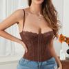 Slim Fit Lace Camisole Hollow Suspender Vest Fashion Lace Corset  Ladies
