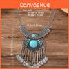 Nepal Ethnic Necklace With Retro Green Turquoise Style And Symbolic Pattern For Art And Craft Fans