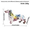 Colorful Dachshund Figurine Decorative Ornament Home Office Desk Cabinet Display European Style Resin Craft Gift