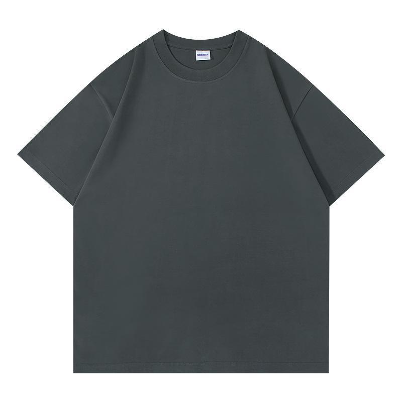 Heavy two-pin T-shirt summer loose men's half-sleeve large-size advertising shirt cultural shirt double yarn short sleeve