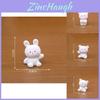 Entzückende Harz-Miniatur-Hasen- und Bärenfiguren für DIY-Dekoration Desktop-Zubehör