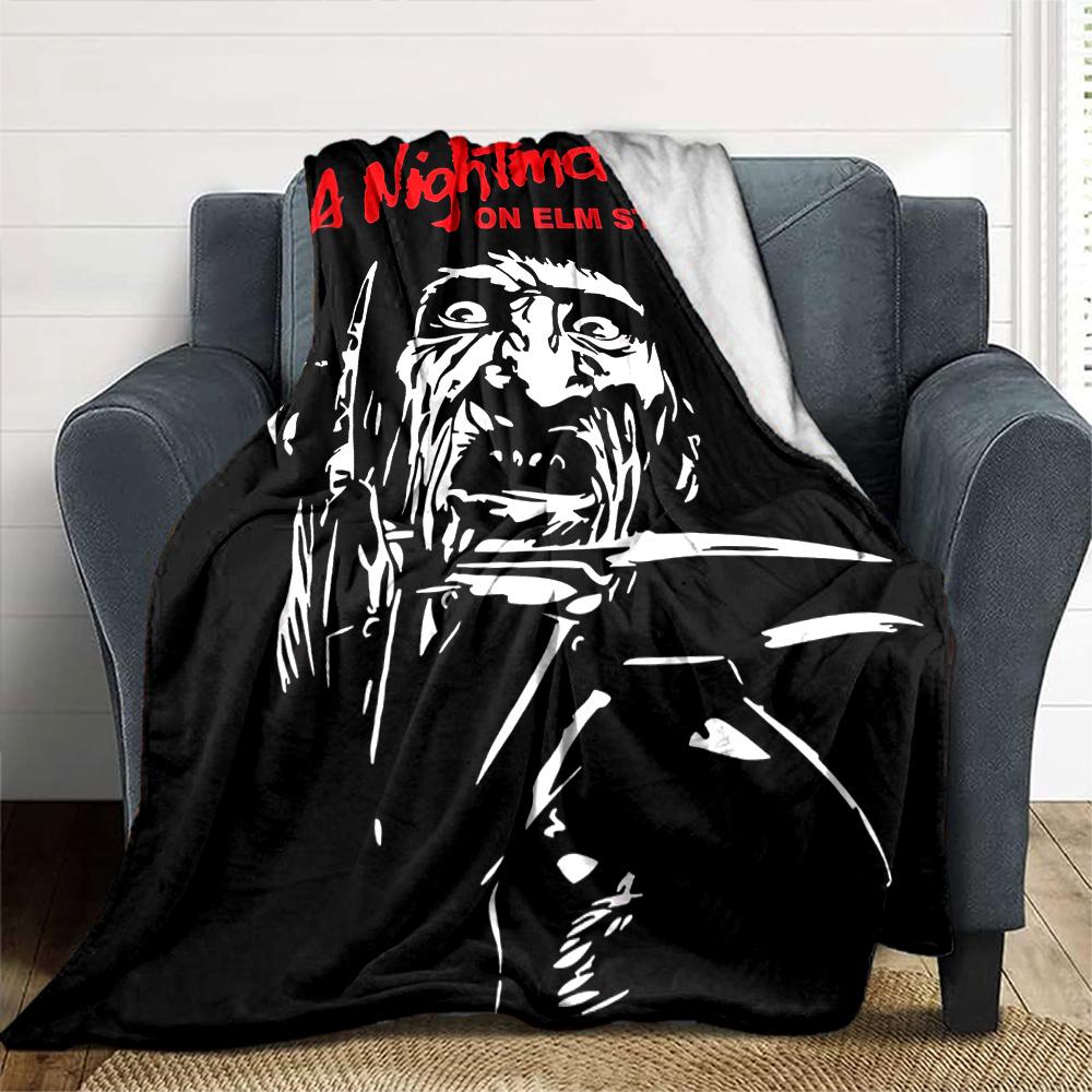 Nightmare Elm Street Flannel Blanket Super Soft Warm Cozy Blanket For Sofa Bed Office Travel Allseason Home Decor Gift