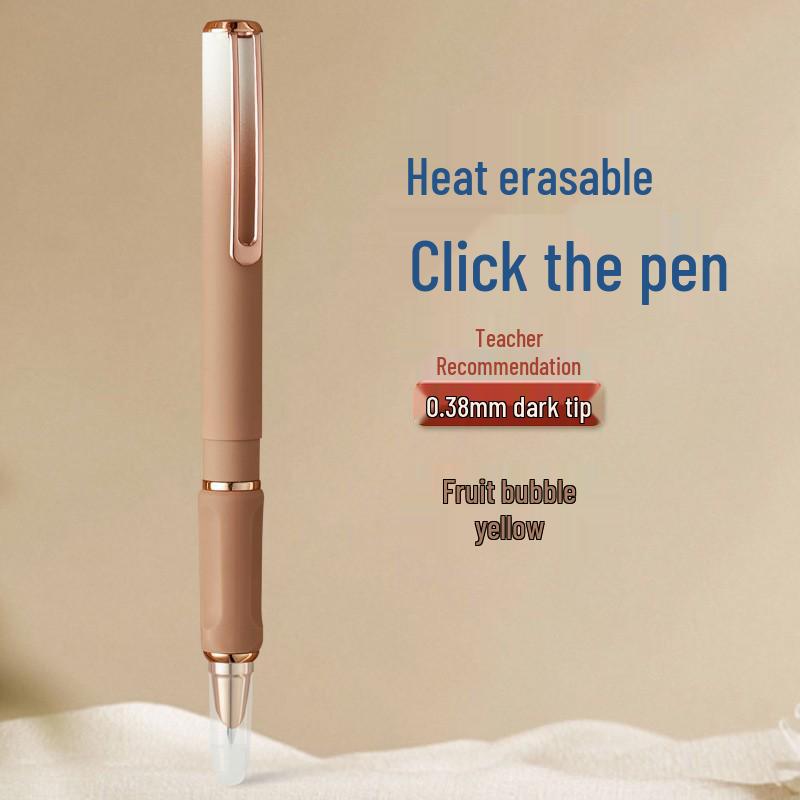 Blue Erasable Fountain Pen for Students with Refillable Heat-Erase Ink and Eraser, Ideal for Writing Practice