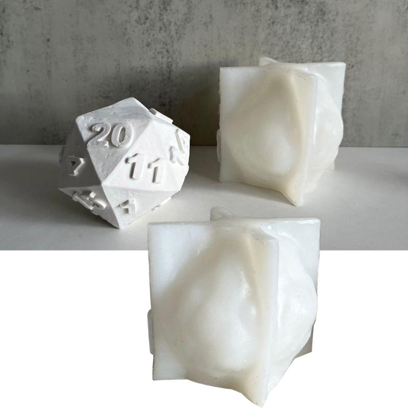 Dices Candle Molds Polyhedral Dices Silicone Moulds Epoxys Resins Mould Handmade DIY Candle Castings Molds Decorations