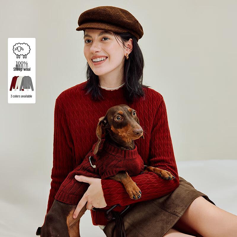 

INMAN Women s 2025 Fall Pure Wool Sweater S