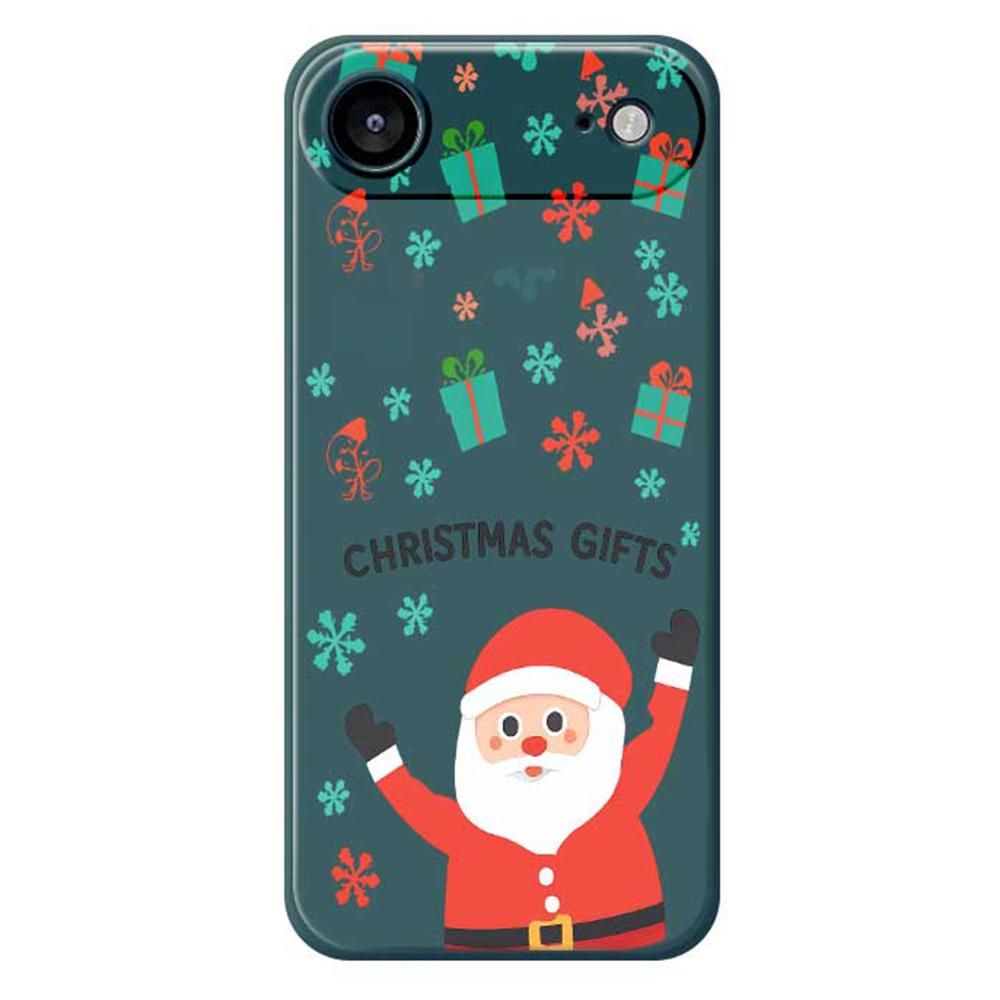 For iPhone 17 Air Case Christmas Gifts Pattern Printing Straight Edge TPU Phone Back Cover