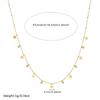 Gold Plated Multi Star Charm Beaded Necklace, Dainty Sunburst Star Pendant Link Chain with CZ Charms, Boho Jewelry for Women Gift