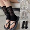 Dünne Sonnenschutzsocken Lockere Passform Fußabdeckung Lässige Mittellange Socken Damen