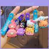 Cute Cartoon Sanrio Couple Pulling Car Keychain Exquisite Bag Pendant