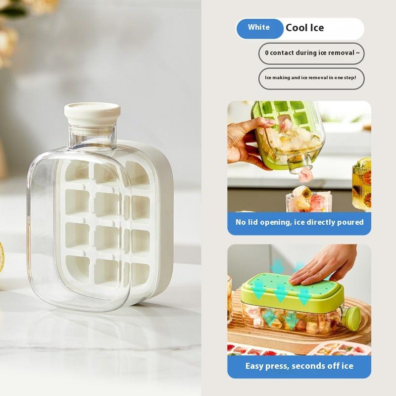 Ice Tray with Straw Food Grade 2 in 1 Ice Making Mold Ice Drink Bottle Silicone Ice Tray Outdoor Beverage Cup