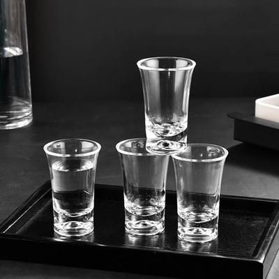 20ml Baijiu Glass Household Bullet Cup Thick Bottomed Vodka Cup Classic Party Bar Transparent Shot Glass Liquor Goblet Drinkware