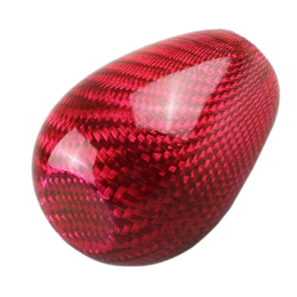 Sakan Car Shift Knob Cylinder Shape 5.6*4.2cm Carbon Red