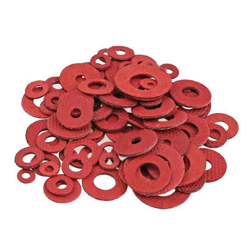 High-Temperature Red Bakelite Insulating Washer – Round Flat Shock-Absorbing Screw Fastener