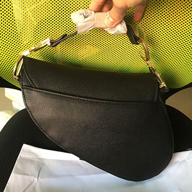 

Брендовые женские плечевые сумки из натуральной кожи класса люкс, сумка-седло из первого слоя коровьей кожи с логотипом, модная дизайнерская сумка через плечо textured leather чёрный