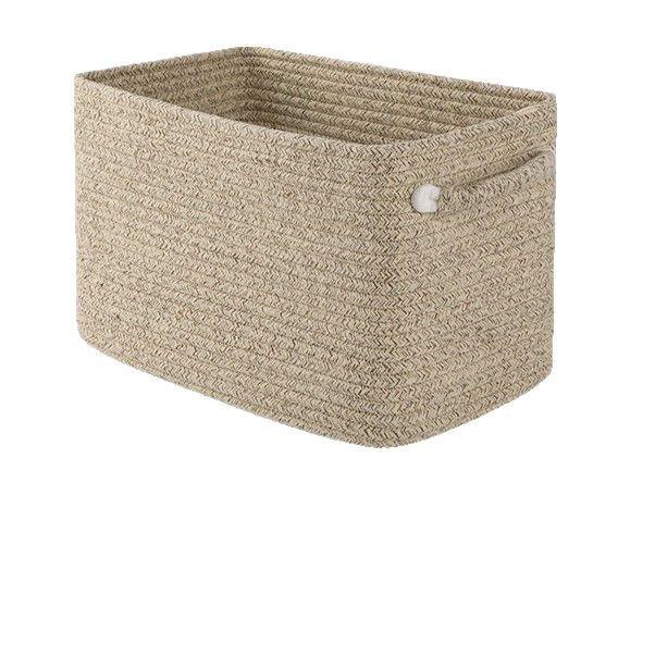 Εξαιρετικά Μεγάλο Χειροποίητο Καλάθι Αποθήκευσης από Βαμβακερό Σχοινί - Πτυσσόμενο Καλάθι Ρούχων για Καθημερινή Χρήση