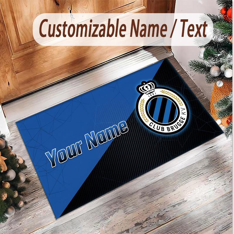 Personalized Crystal Velvet Carpet Club Brugge FC Pattern Non Slip Floor Rug