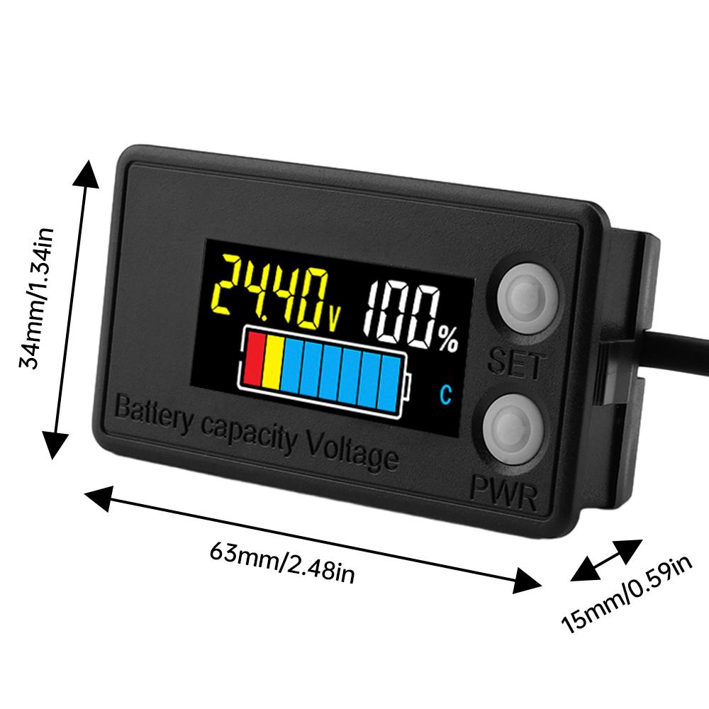 6139 Waterproof Intelligent Digital Display Voltage Battery Capacity Tester Acid / Li-Ion / Li-Fe Battery Universal DC 7-100V